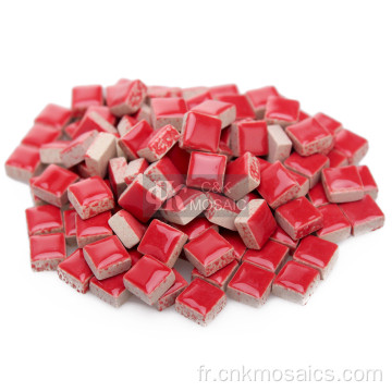 Mini pièces de mosaïque rouge pour mosaïque murale